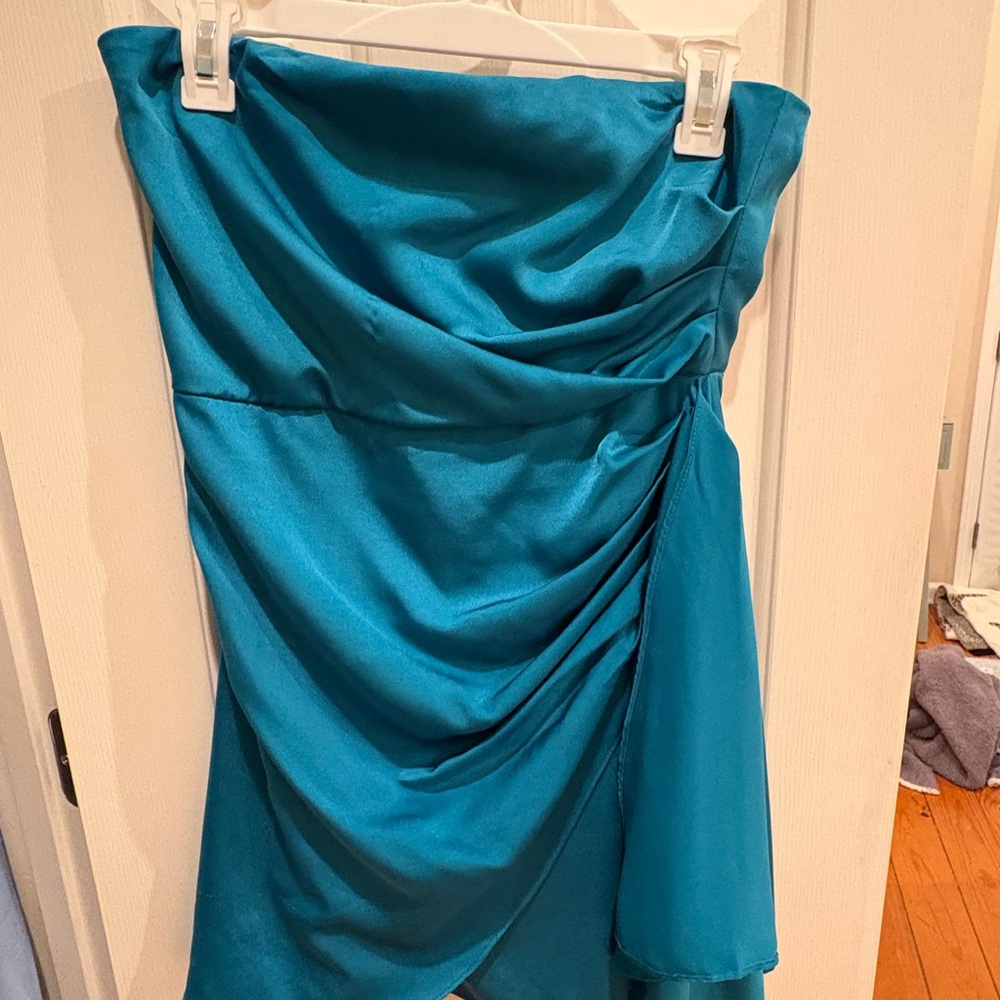 DO+BE Asymmetrical Teal Dress